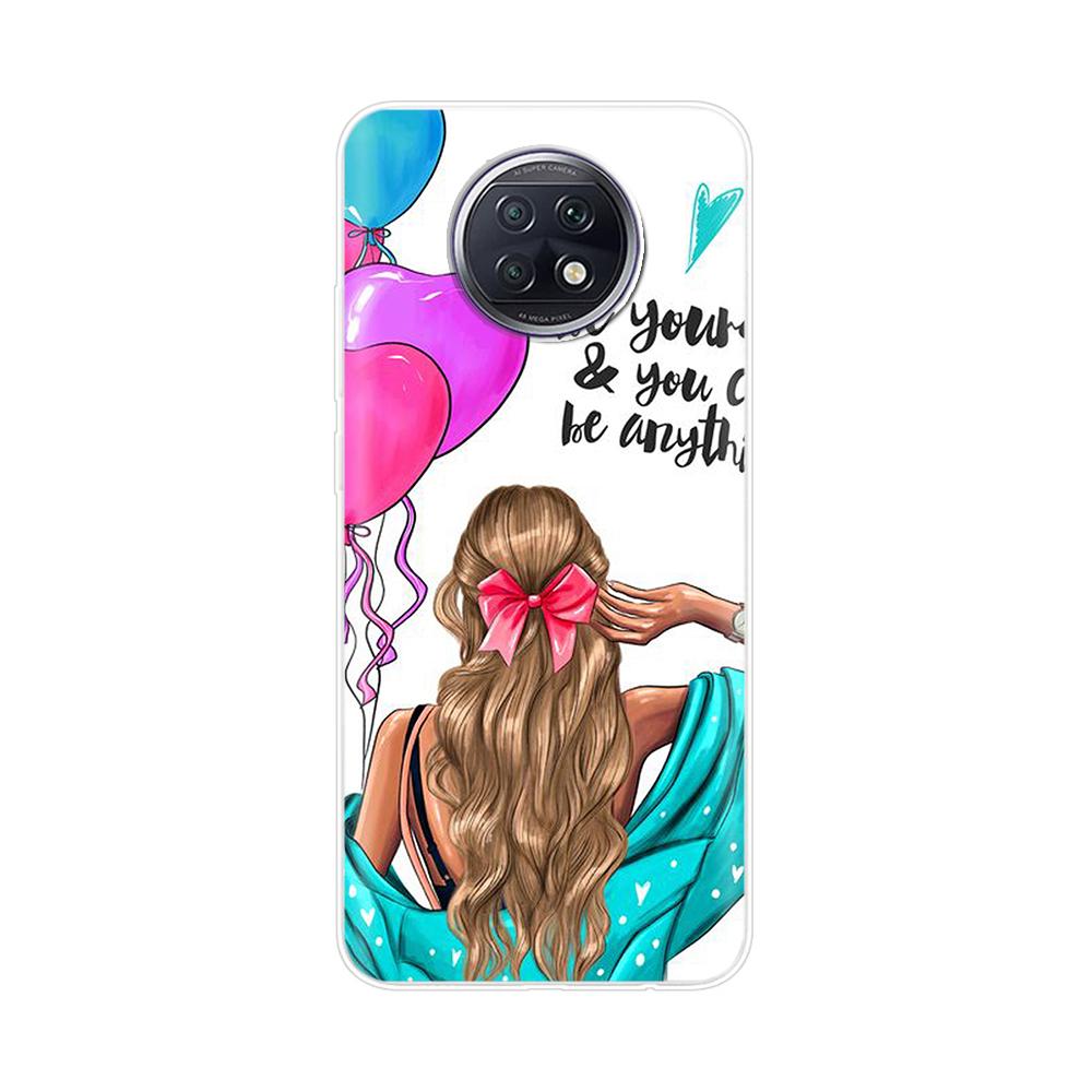 Fashion TPU Phone Case For Xiaomi Redmi Note 9T Soft Silicone Painting Case for Redmi Note 9T 5G Case Note9T 9 T coque flower
