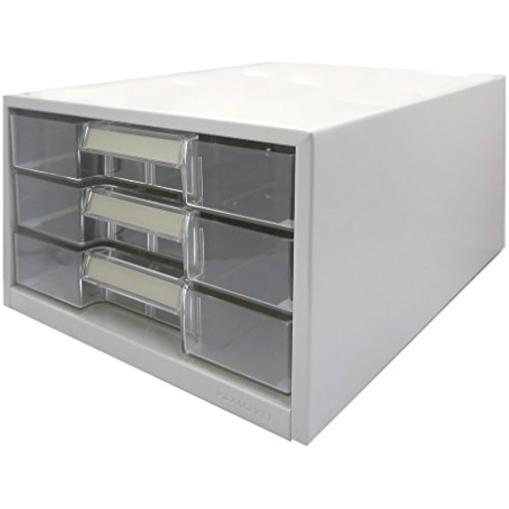 Kokuyo LC-G3M Letter Case, Clear Drawer, A4, 3 Vertical