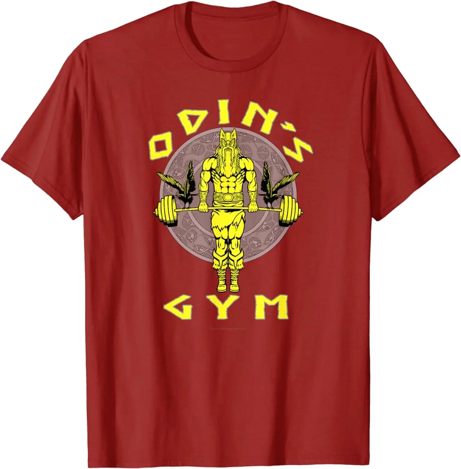 

Odins Gym Футболка для тренировок по тяжелой атлетике, фитнесу 100% хлопок, круглый вырез, лето, короткий рукав, повседневная мужская футболка, размер S3XL S