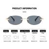 Frameless Cut-Edge Sunglasses, Trendy Metal Spring-Clip Women's Sunglasses