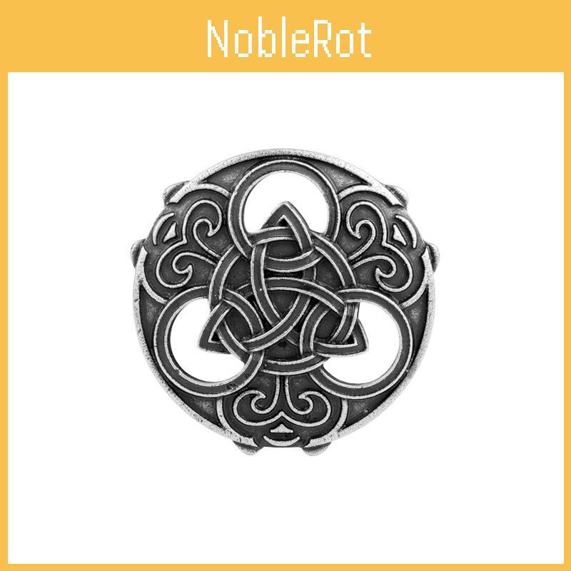 Celtic Knot Brooch With Electroplated Finish For Casual Daily Wear