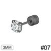 Fashion Four Claw Zircon Cartilage Stainless Steel Ear Stud Crystal Zircon Earrings Piercing Jewelry Steel Clear