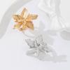 Personalized Design Women's Double Layered Large Flower Earrings Trendy Punk Party Adjustable Ring Fashion Jewelry Gifts