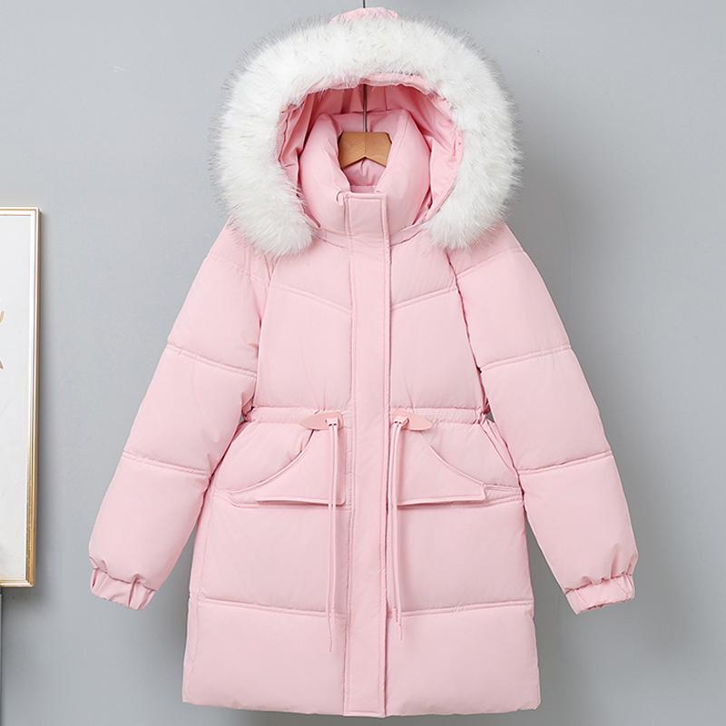 Fashion Winter Coats Woman Long Parkas Hooded Faux Fur Collar Thick Warm Women's Jackets