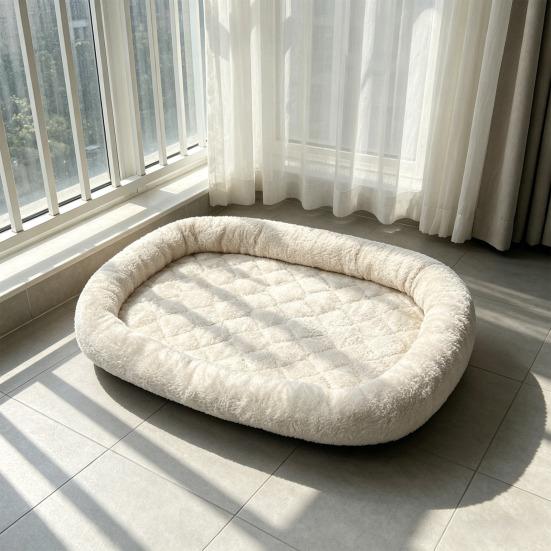 Plush Cat Bed Soft Small Dog Cushion Bed Washable Non-slip Pet Sleeping Pad for Indoor Cats Kittens Small Dogs