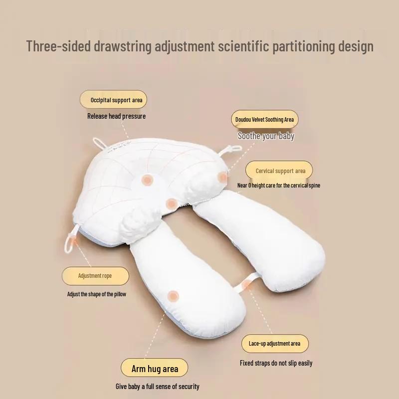 Breathable Baby Comfort Pillow: Adjustable Anti-Startle Side Pillow for Head Shaping and Support