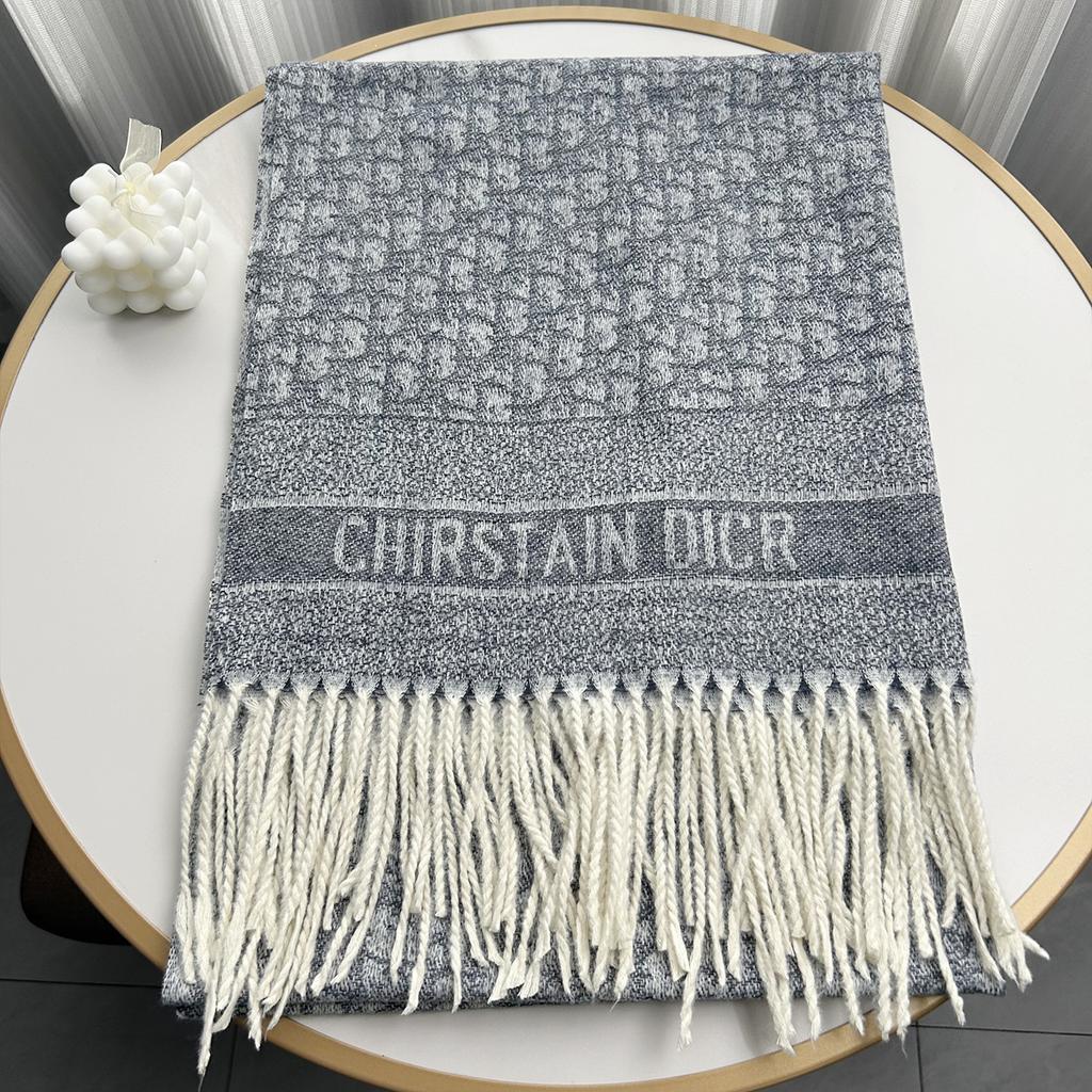 New Letter Printed Warm Women's Scarf Winter Imitation Cashmere Tassel Long Shawl