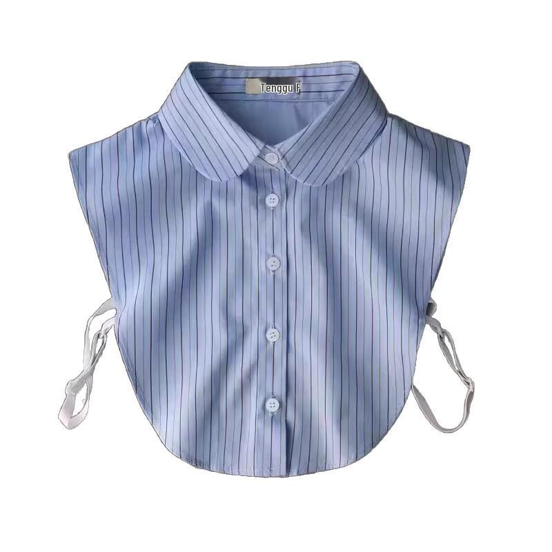 Wszechstronny Koronkowy Kołnierzyk dla Dziewczynek w Paski - Idealny na Jesień/Zimę