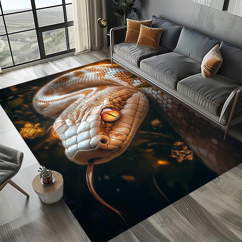 Sofa do salonu Mata wejściowa do kuchni Dywany o dużej powierzchni Drukowanie 3D Wzór zwierzęcy wąż Dywan Mata podłogowa na balkon antypoślizgowa