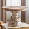 French Wood Tray Multifunction Fruit Tray Wear Resist Vintage Carved Ornament for Wedding Photography Prop Decorations Crafts