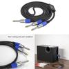 6.35mm 1/4inch Splitter Adapter Cable Male to Double Male Single Channel/Double Channel Stereo Y Type Aux Cord Wire