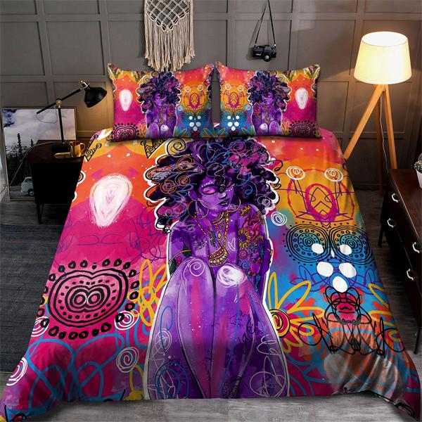 Bedding Sets African Flower and Figure Patterns Soft Duvet Cover