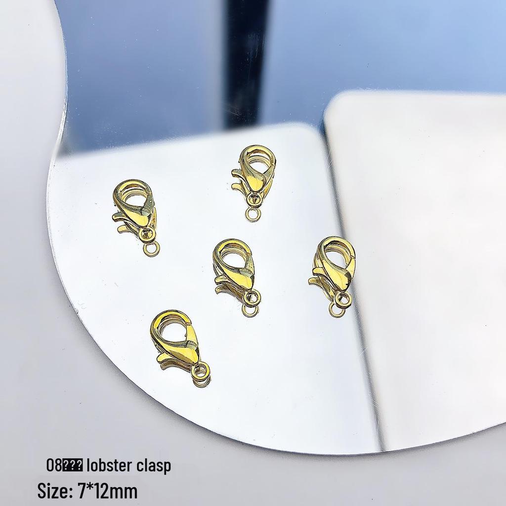 18k Gold-Plated Lobster Clasp Extender Chain with Beaded End Cap for DIY Bracelets & Necklaces