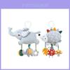 Hedgehogs Elephants Plush Baby Rattle Toy With Hanging Clip For Infant Development And Sensory Stimulation