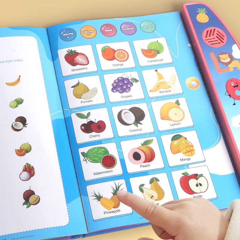 Elektronisches Hörbuch für Kinder, zum Zeigen und Lesen, Hörbücher, Früherziehungsgerät, Kognitives Buch, Lernen, Englische Spielzeuge, Kleinkindgeschenke