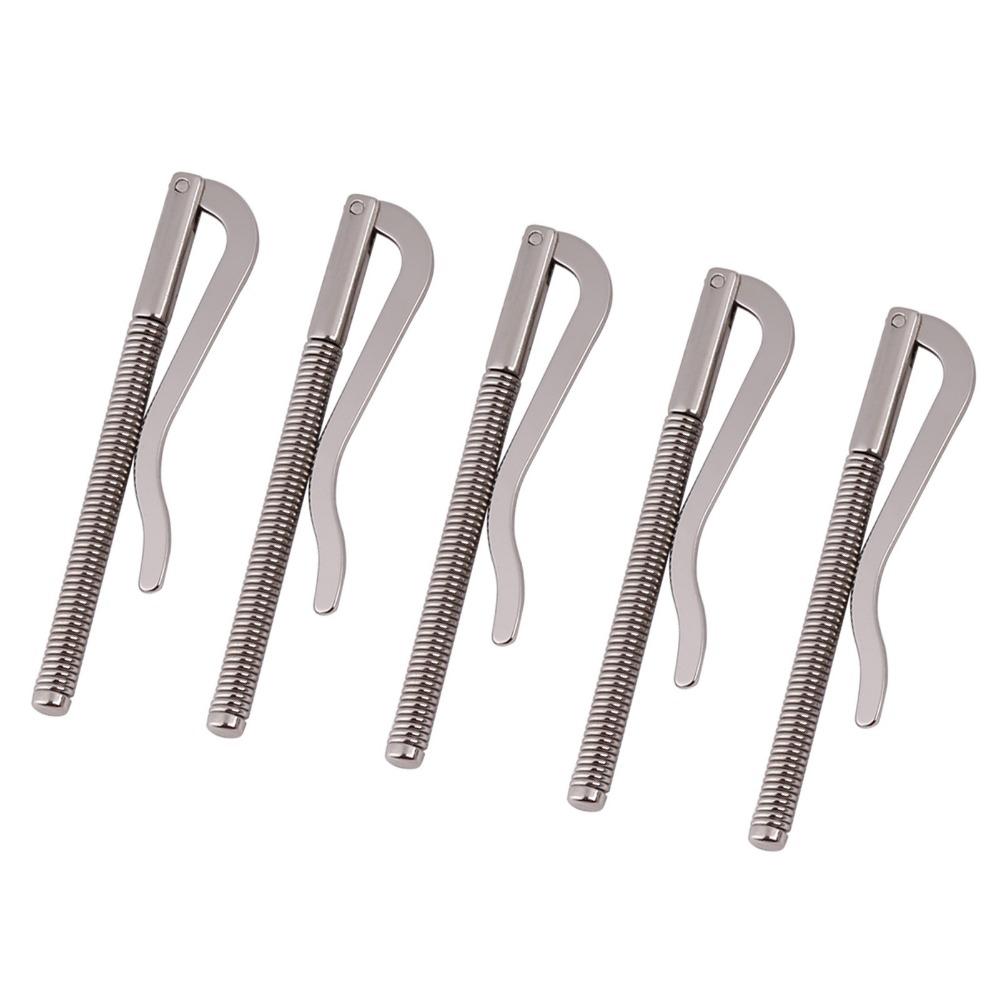 5pcs Silver Tone Money Spring Clip 5 Pcs DIY Wallet Clip Money Clip Wallet For Leather Purse