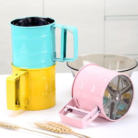 Przesiewacz do mąki Ręczny Sito do mąki Drobne oczko Przesiewacz do pieczenia Wszechstronny Gładki Narzędzie do przesiewania mąki