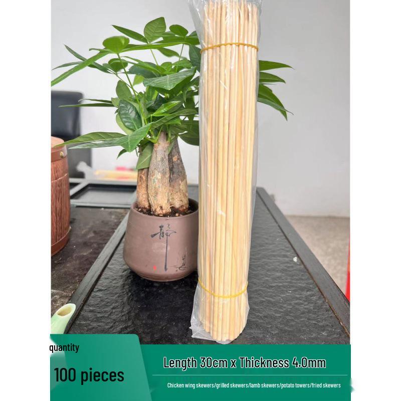 Bamboo Skewers for Grilling Oden and Bobo Chicken with Disposable Handles
