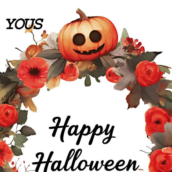 Festive Fall Window Clings Halloween Wreath Wall Stickers, Happy Garland Decals, Retro Autumn Pumpkin DIY Decoration & Rose Waterproof PVC Decor