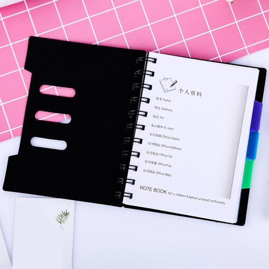 

Спиральный блокнот с разделителями, гладкое письмо, утолщенная страница премиум-класса, без растекания чернил, блокнот для повестки дня, офисные принадлежности