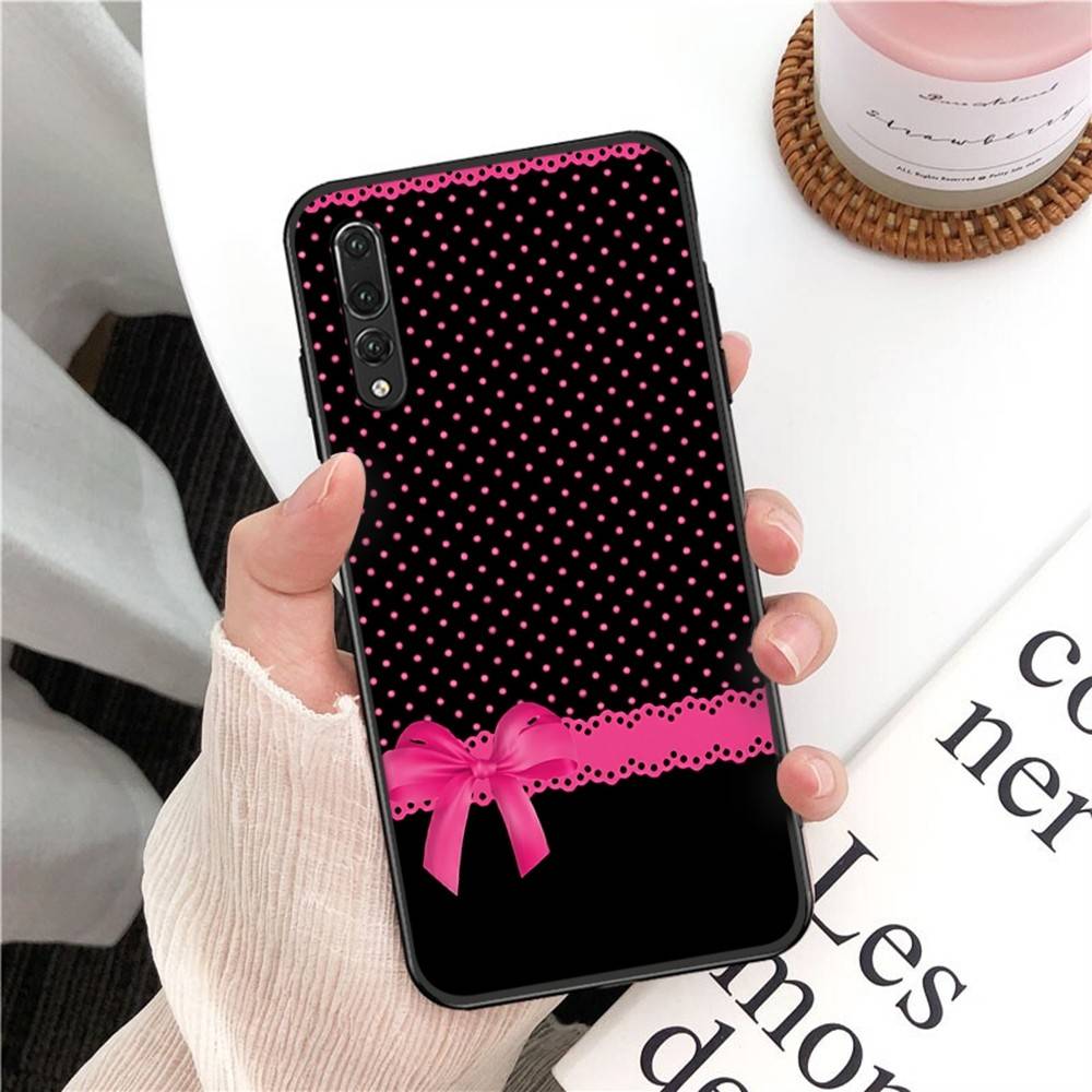 Korea Lovely Polka Dot Phone Case For Huawei P 8 9 10 20 30 40 50 Pro Lite Psmart Honor 10 Lite 70 Mate 20lite
