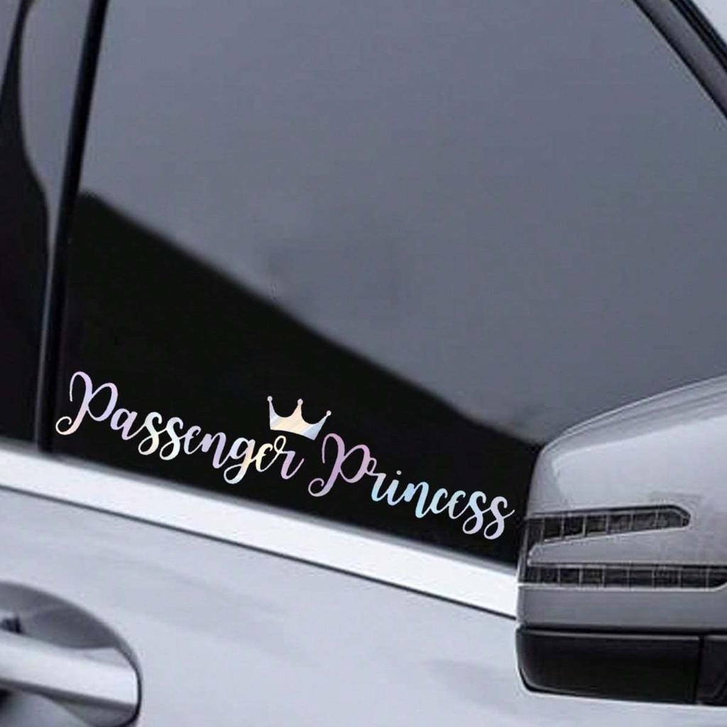 Textové samolepky pro princeznu cestující, Samolepky na exteriér auta, Samolepky na domácí dekorace, Roztomilé samolepky, Vtipné samolepky, Pěkné samolepky