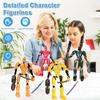 1 Set Action Figure Multi-Joint Movable Robot Toy Plastic Figure Doll for Home Office Desktop Decoration