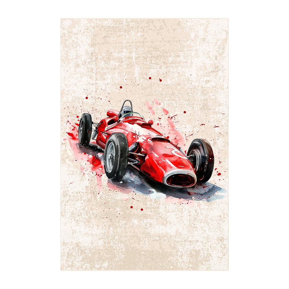 Retro F1 Racing Canvas Painting Poster Vintage Racing Car Wall Art Print for Home Decor