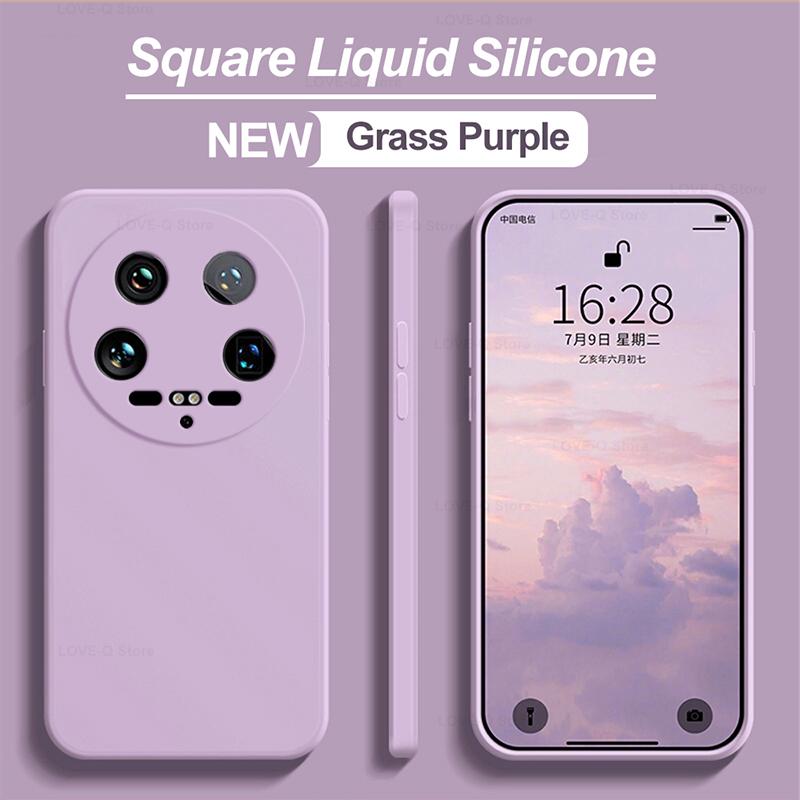 For For Xiaomi 14 Ultra Liquid Silicone Phone Case For Xiaomi Mi 14 Mi14 Ultra Mi14Ultra Cases Shockproof Protective Cover