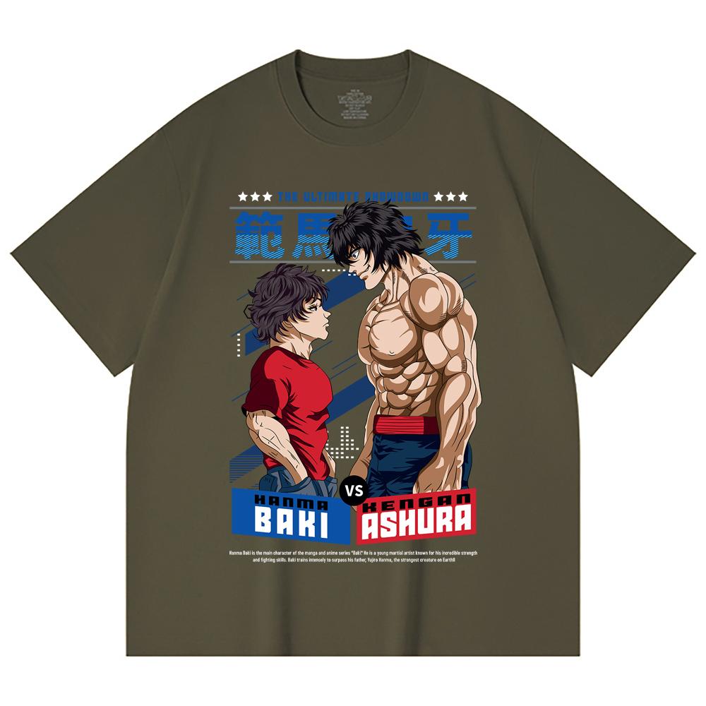 230 g/m² 100% bavlna Baki V2 Baki Ashura Potisk Unisex T-shirt z těžké bavlny