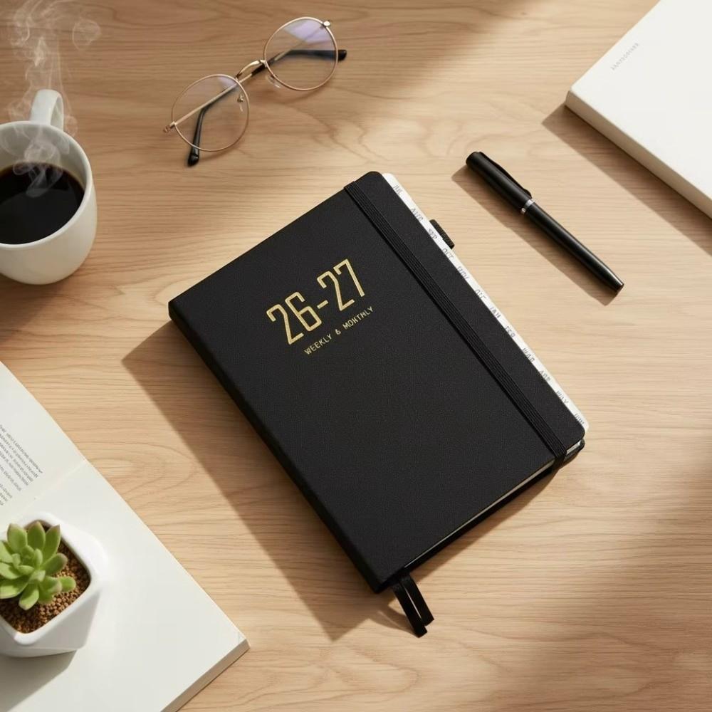 Daily Planning 2027 A5 Planner Notebook with Strap Daily Planner Fabric Notebook  Office Stationery