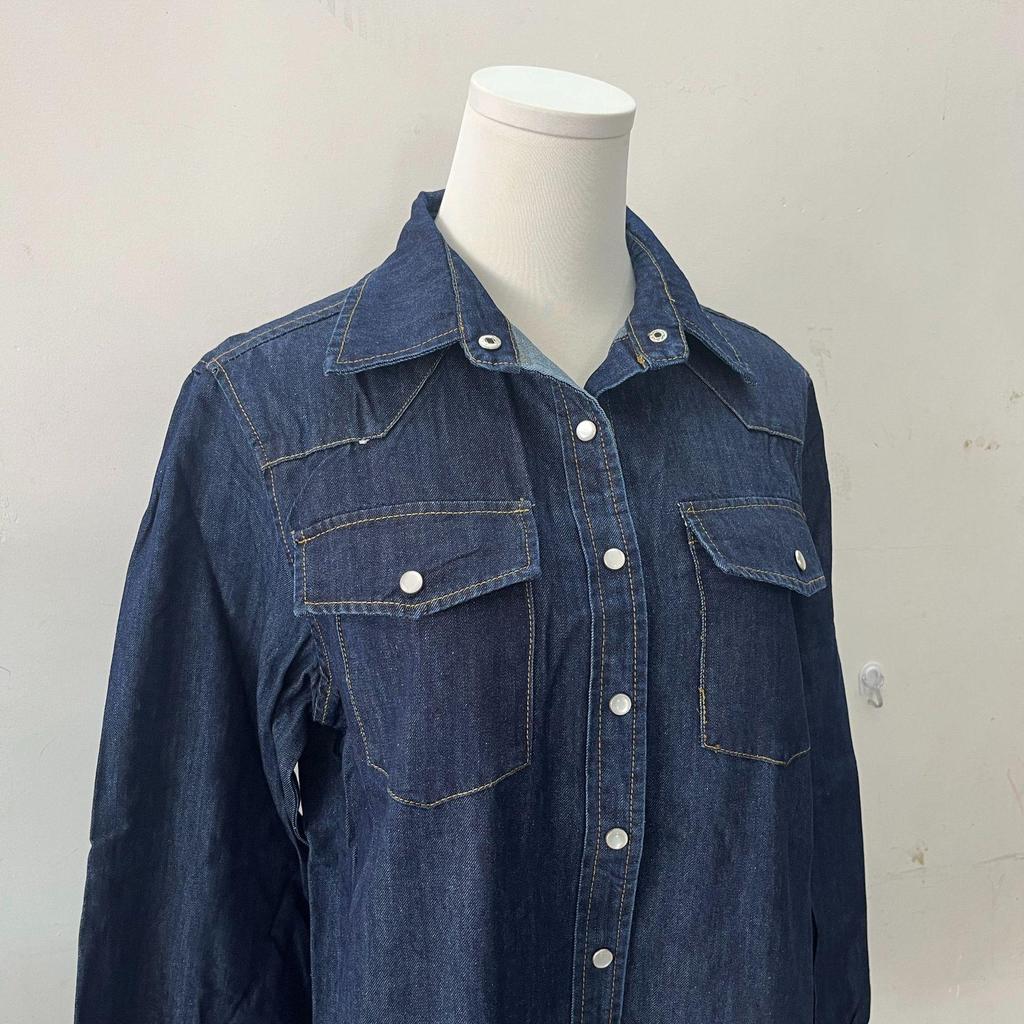 2025 Spring Collection: Yang Mi Qin Shi Button-Down Denim Shirt