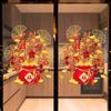 New Year Money Tree Window Stickers - Festive Glass Door Clings for Spring Festival Decoration