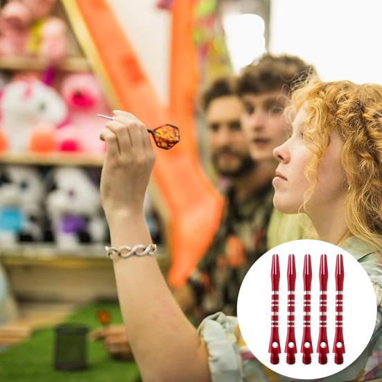 5 Pcs Dart Shaft for Steel Tip Multi-color 2BA Thread Lockhole Polished Electroplated Anti-rust Portable Dart Accessories Replacement Dart Pole Set