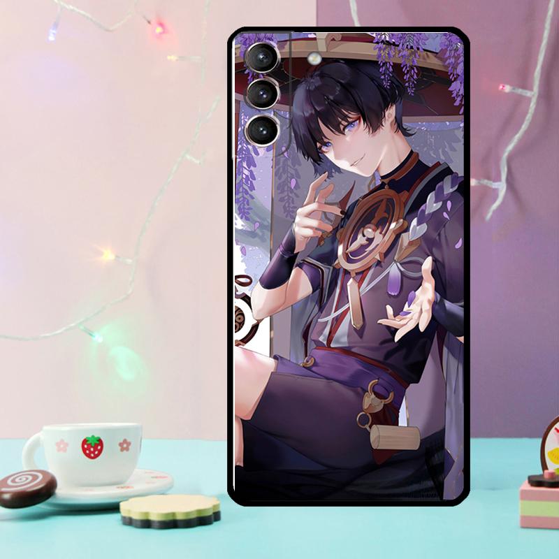 

Scaramouche Genshin Impact Phone Case For Samsung Galaxy S25 Ultra S20 S21 S22 S23 S24 Ultra Plus S9 S10 S25 FE Cover Galaxy S21 Plus