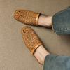 Gewebte atmungsaktive Hohlloch-Schuhtasche Kopf kühl Hausschuhe Damen neue Sommer Damen Schuhe lässig Mesh Halbschuhe