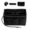 Large Capacity Felt Liner Makeup Bag with Detachable Medium Bag Organizer