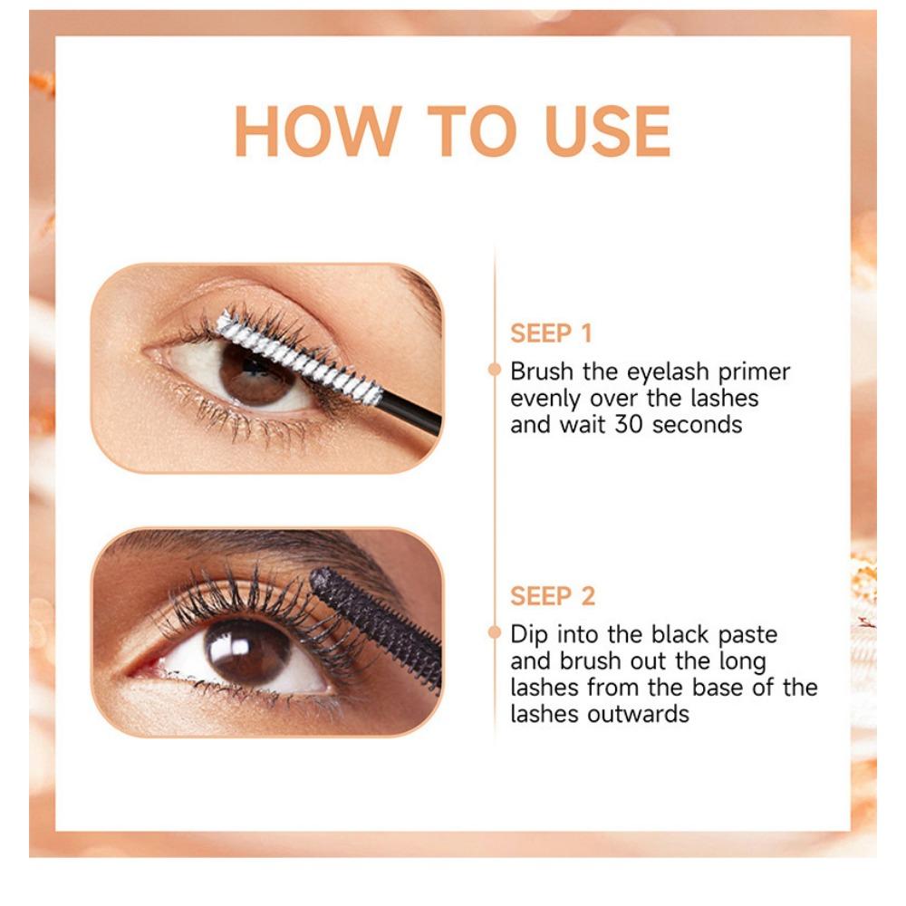 Waterproof and Anti-smudge Double-headed Slender and Dense Curled Mascara Waterproof and Sweat-proof Eyelash Primer