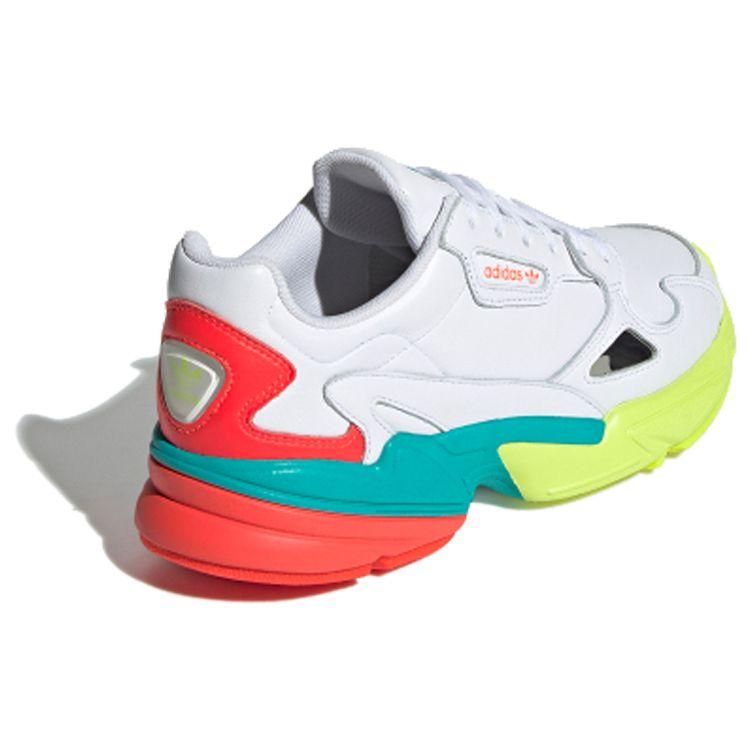 Adidas Originals Falcon Mesh Leather Comfortable Non-Slip Wear-Resistant Low-Top Dad Shoes Women sneaker Gray EH0319