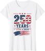 4th of July America US Flag Patriotic 250th Anniversary Ladies' Crewneck T-Shirt