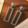 Böhmische Diamant Türkis Blume Stern Ohrringe Hohes Niveau Retro Ethnischer Stil Ohrringe
