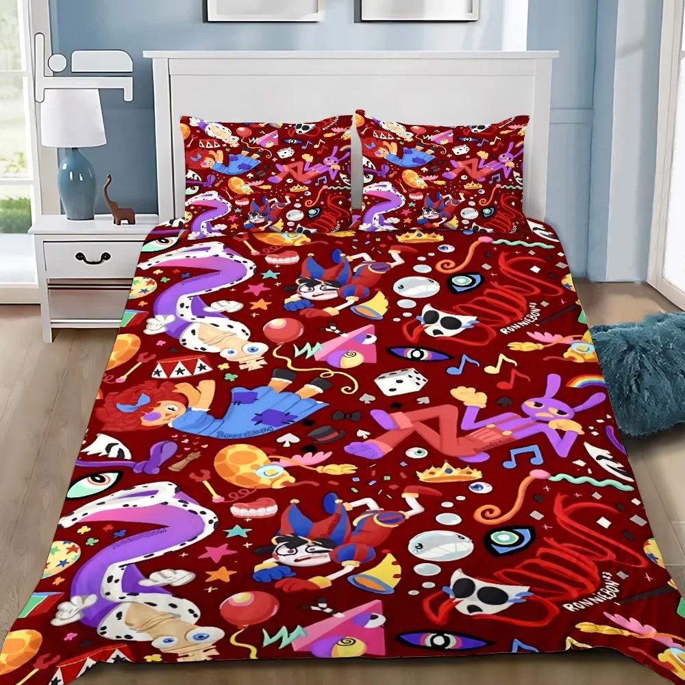 Duvet Cover Pillowcase Bedding Set The Amazing Digital Circus Adult BoyGirl Bedroom Decoration Children Single Double Large Size