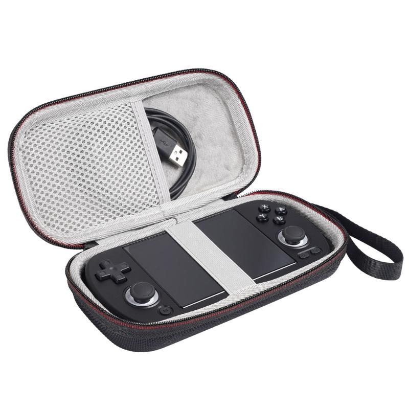Protector Case Storage Box for RG40XX H Scratchproof Bag Handheld Game Console Carrying Case with Mesh Pocket Lanyard
