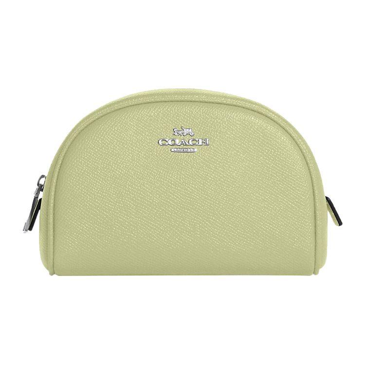 

Coach Dome 15 Solid Color Zipper Closure Crossgrain Leather Shell Bag Cosmetic Bag Clutch Mini Women bags Lime-Green C9984-SVM97 Basic Set (Bag+Dust Bag)