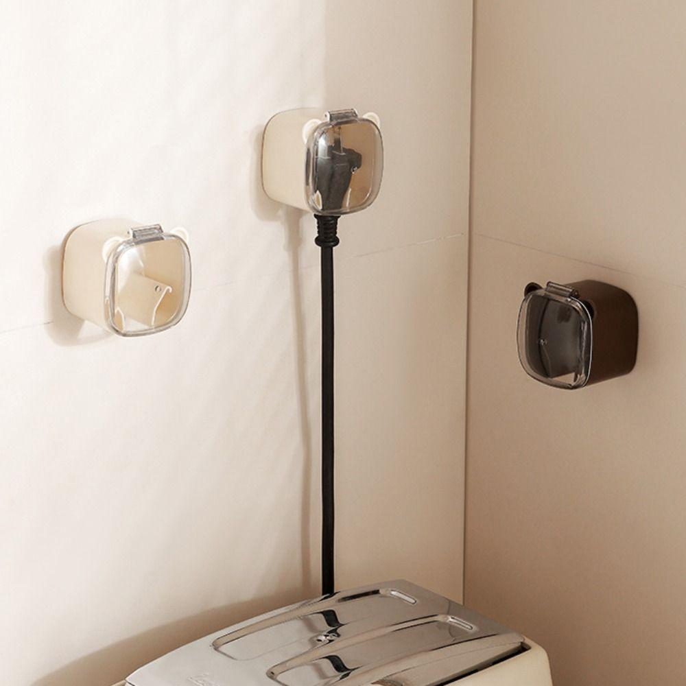 2Pcs 2-IN-1 Plug Dust Cover Self-adhesive Power Socket Organizer New Plug Holder