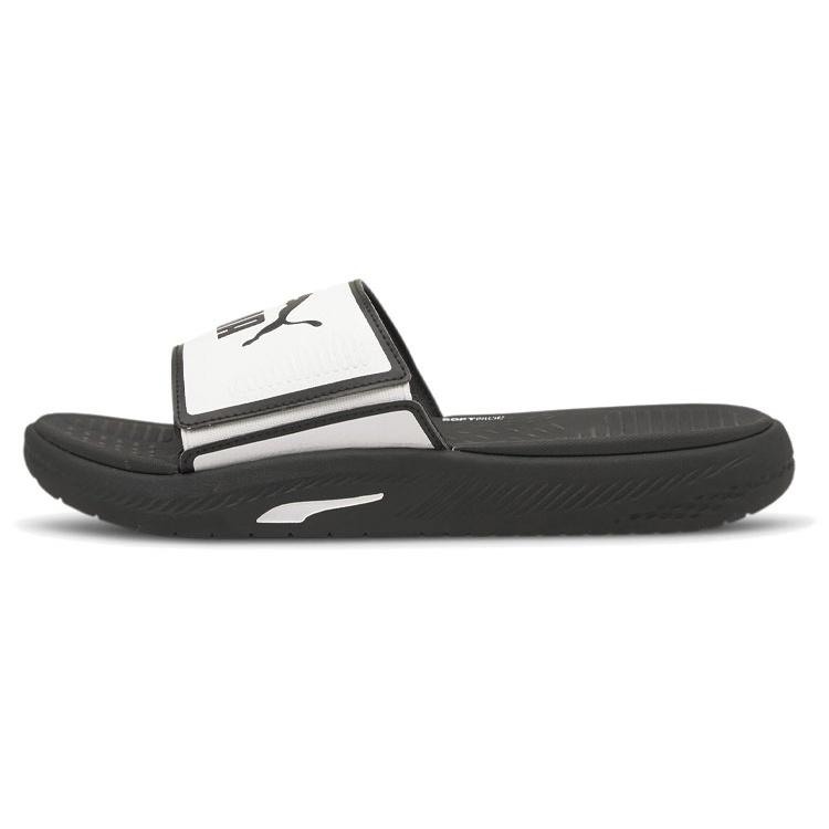 PUMA Softride Slide  White Black  Men s 382111-05 EU 40.5