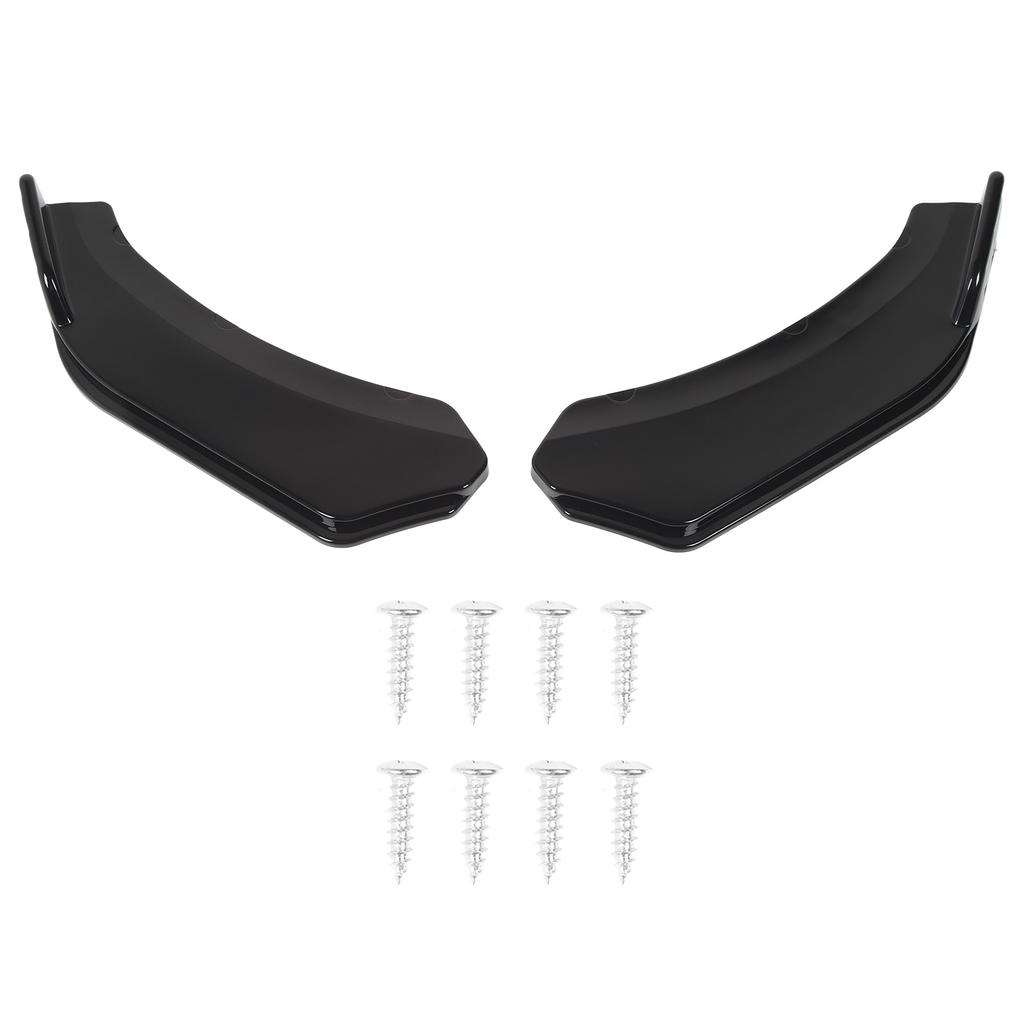 2Pcs Front Bumper Lip Angle 56cm Left And Right Bumper Protector Glossy Black Lip Splitter for Vehicle