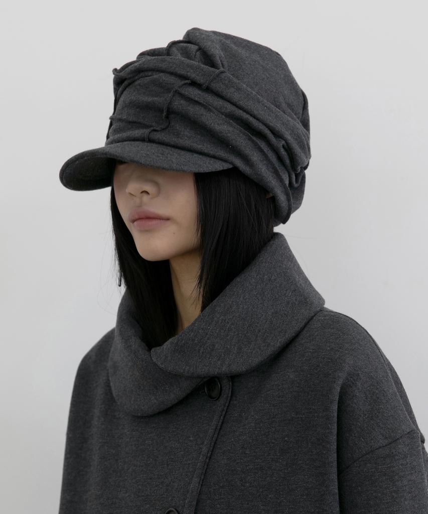 Peulleeoeob Soi Draped Cap (Fl-743_Charcoal)