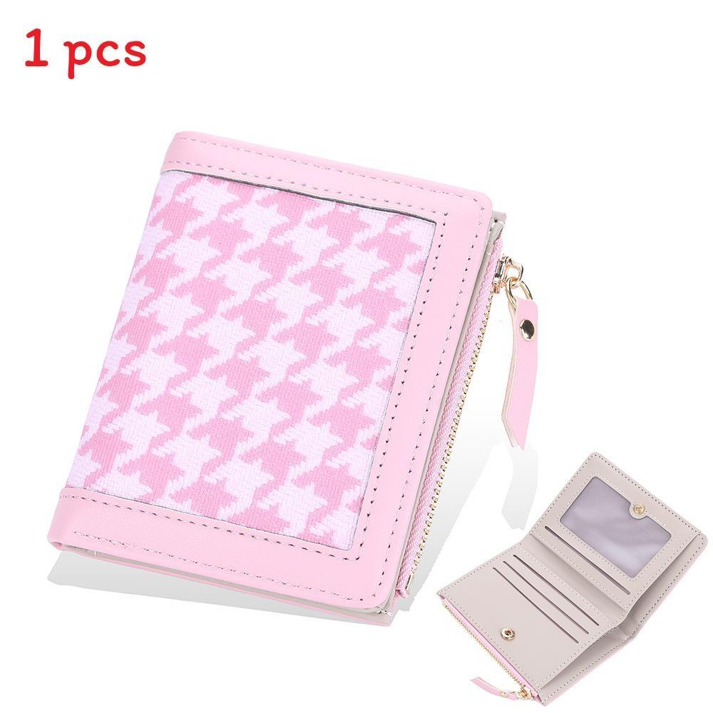 Simple Thousand Bird Pattern Women Casual Square Short Wallet For Daily Use