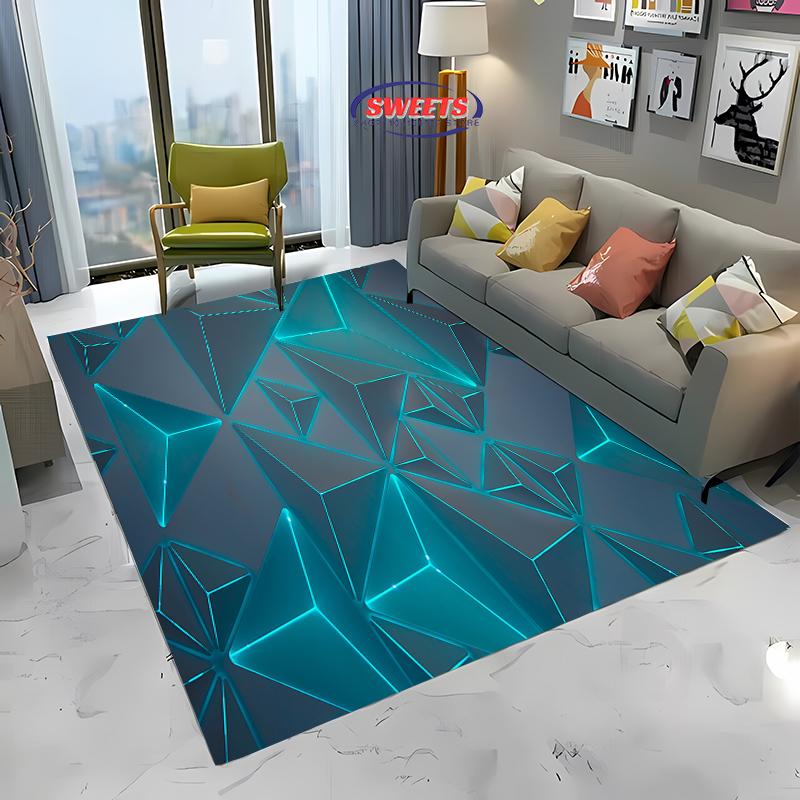 3D HD Visual Abstract Art Carpet for Living Room Bedroom Hallway Long Strip Anti-slip Soft Area Rug Sofa Doormat Home Decor Mat